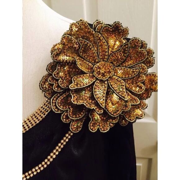 Indian Pakistani Eid Black Formal Maxi Dress Small - Picture 2 of 8